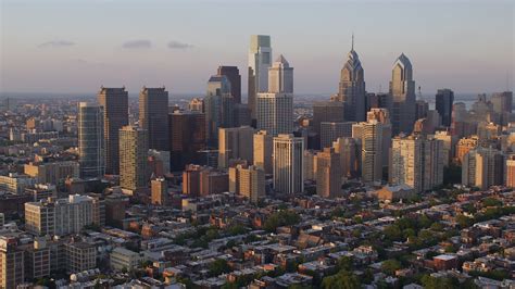 5k Stock Footage Aerial Video Approaching And Flying By Downtown