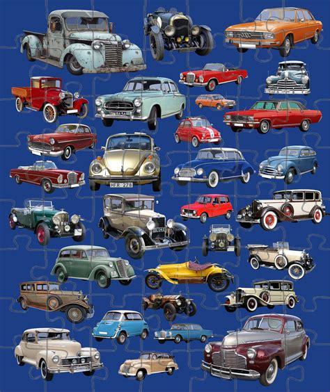 Vintage Cars Puzzle Antique Cars Puzzle Classic Cars Ts For