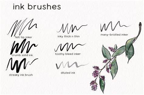 Ink And Watercolor Brushes For Procreate Sample Pack Design Cuts