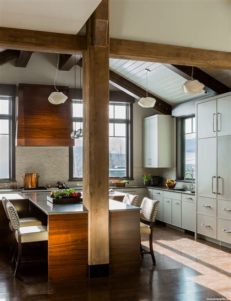 Of Our Favorite Rustic Kitchens With Exposed Wood Beams Boston Design Guide