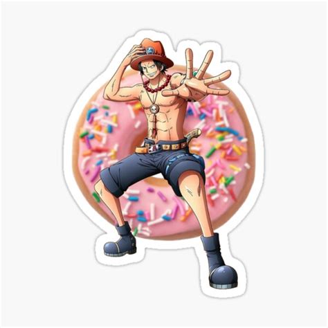 Ace Donut Sticker For Sale By Luffyluver Redbubble