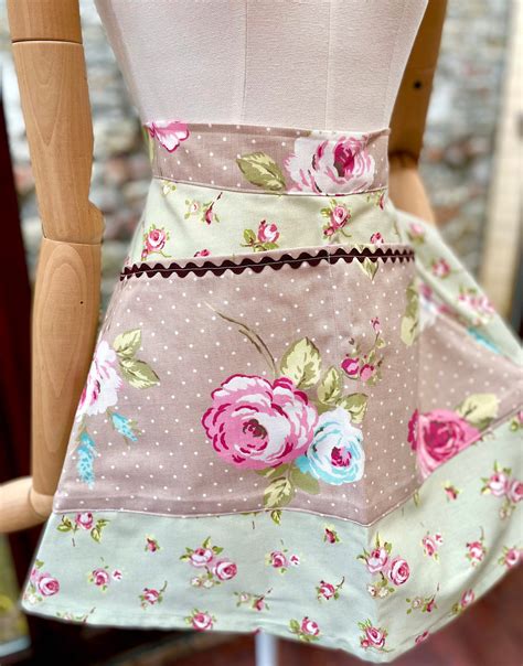 Handmade Vintage Style Half Apron Pinny With Double Front Etsy