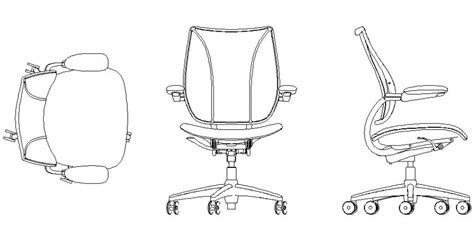 Office Chair Detail Elevation 2d View Layout File In Dwg Format Cadbull