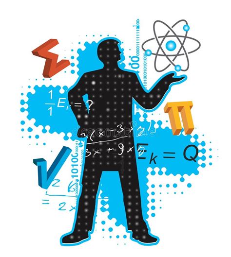 Profesor De La Matemáticas Y De La Física Ilustración Del Vector