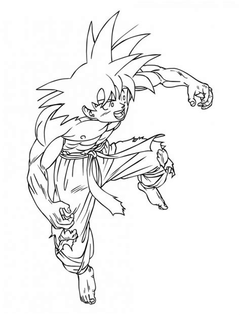 Goku In Dbz Coloring Page Anime Coloring Pages