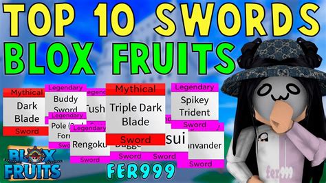 Top 10 Best Swords In Bloxfruits Youtube
