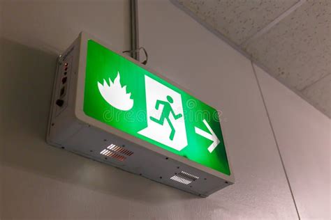 Fire Exit Light Sign Stock Image Image Of Extinguisher 48834777