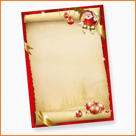 Din a4 din lang din a5. Spektakulär Weihnachtsbriefpapier Santa 100 Blatt ...
