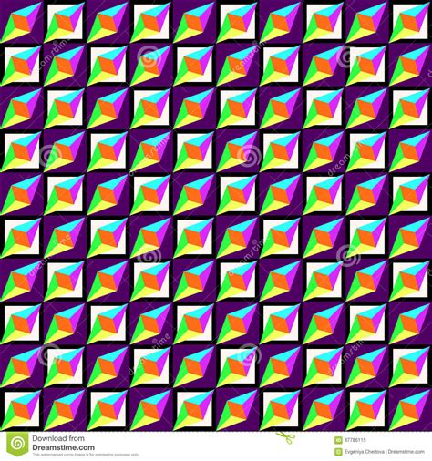Geometric Seamless Pattern Optical Illusion Vector Background