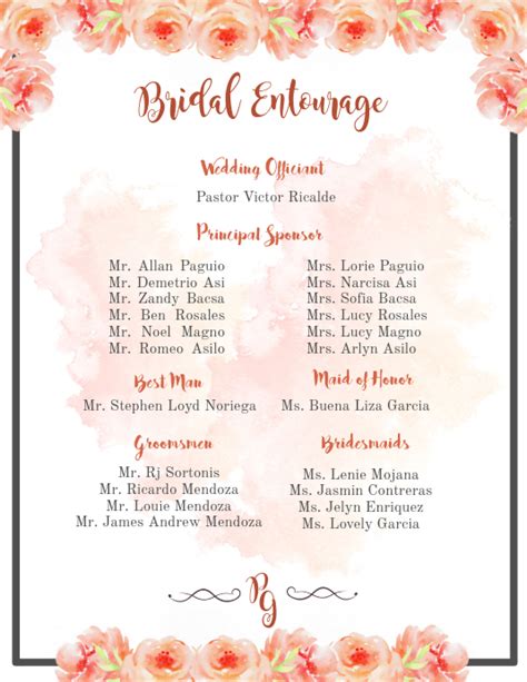 16 printable wedding invitation templates you can diy. Bridal Entourage Template | PosterMyWall
