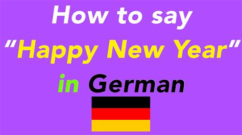 How To Say “happy New Year” In German How To Speak “happy New Year