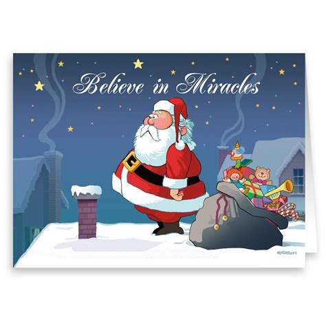 Great dress up and gift for easter, christmas, halloween, thanksgiving Do You Believe in Miracles- Funny Christmas Card 18 Cards & Envelopes - Walmart.com - Walmart.com