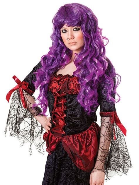 Temptress Gothic Wig Purple Costumes R Us Fancy Dress