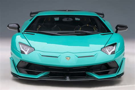 Autoart New Lamborghini Aventador Svj Blu Glauco •
