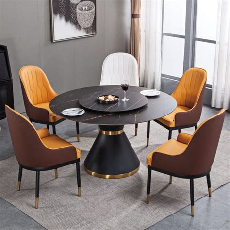 Italian Imported Light Luxury Simple Ceramic Round Dining Table