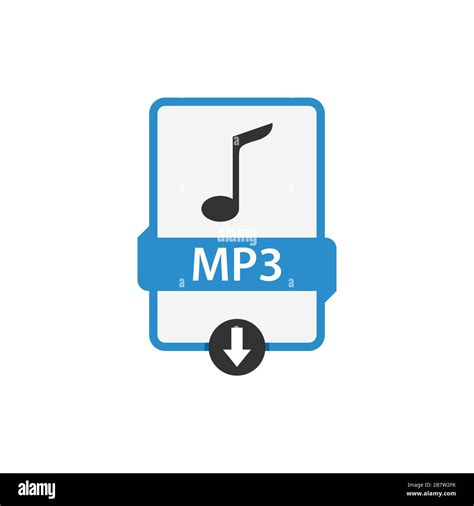 Mp3 Download Audio File Format Vector Image Mp3 File Icon Flat Design