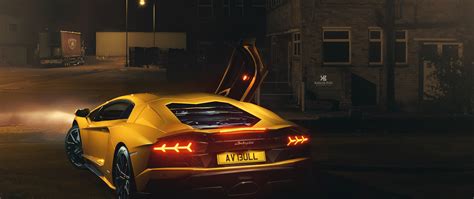 2560x1080 Lamborghini Aventador In The Night 2560x1080 Resolution Hd 4k