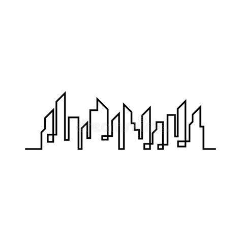 Modern City Skyline City Silhouette Vector Illustration In Flat