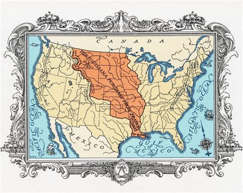 Map Of The Louisiana Purchase From France In 1803 Posters And Prints By