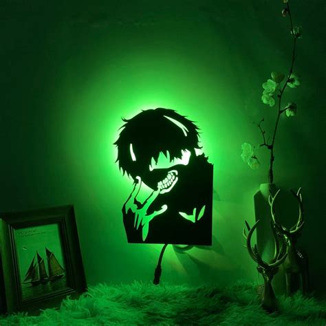 Ken Kaneki Tokyo Ghoul Silhouette Nightlight Wall Lightled Etsy
