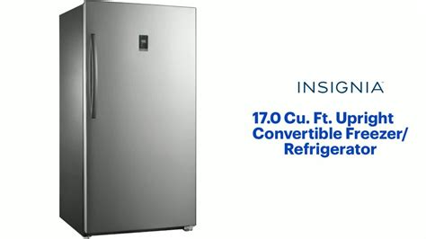 Insignia Cu Ft Garage Ready Convertible Upright Freezer Stainless