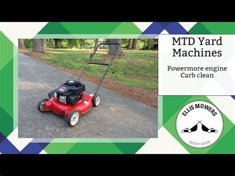 Yard Machines Basic Push Mower Powermore Engine Starts Then Stops Cleaning The Carburetor YouTube