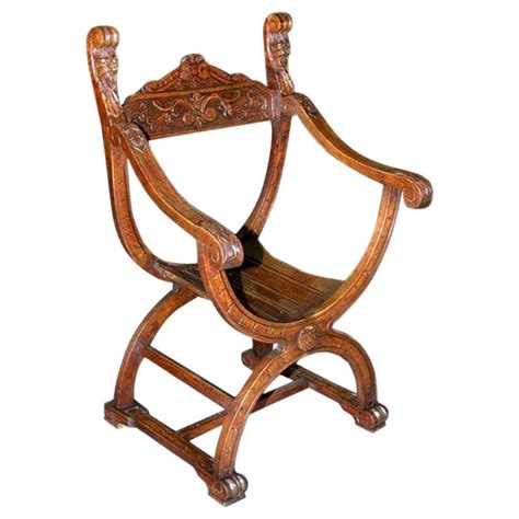 Savonarola Chair In Oak Renaissance Revival For Sale At 1stdibs