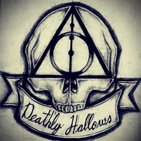 Meaning Of The Deathly Hallows Tattoo Features Photo Examples Of Drawings Sketches Facts