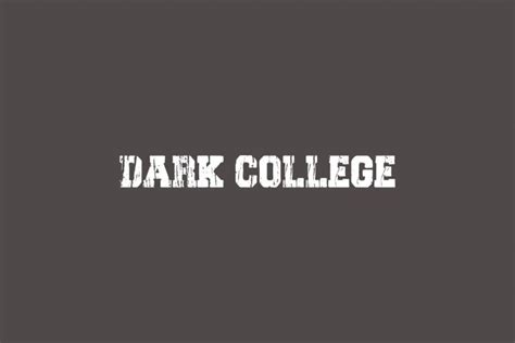 Dark College Fonts Shmonts