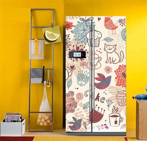 Lovely Cartoon Cat Refrigerator Refurbished Adhesive Stickers