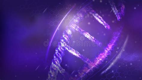 Fragment Of Double Helix Dna Strand Close Up 3d Render Stock
