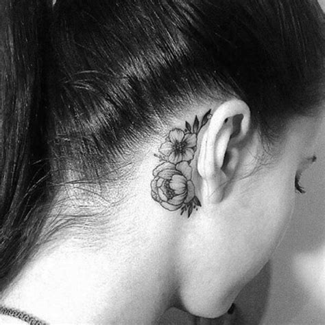 40 Amazing Behind The Ear Tattoos For Women Tattooblend