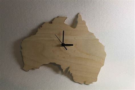 Custom Unique Bespoke Australian Shape Clock By Feelmycraft €1300