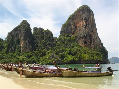 Railay Beach West Krabi Thailand Tima Reseguiden