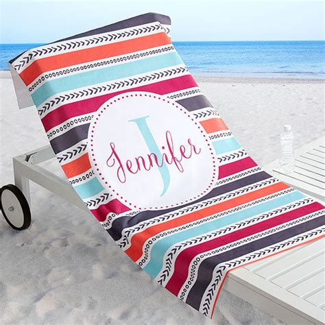 Personalized Beach Towels Pattern And Stripes