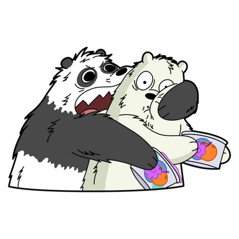 We Bare Bears Hungry Panda And Ice Bear Sticker Sticker Mania