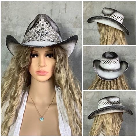 Unique Styles Hat Accessories Cowgirl Rhinestone Hat Cowboy Bling