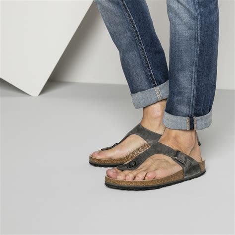 Gizeh Soft Footbed Oiled Leather Iron Birkenstock