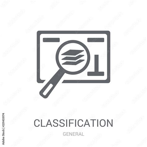 Classification Icon Trendy Classification Logo Concept On White Background From General