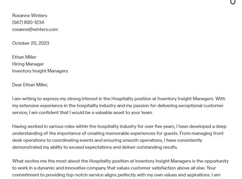 4 Hospitality Cover Letter Examples With In Depth Guidance
