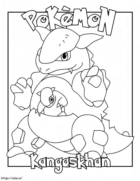 kangaskhan s pokemon coloring page