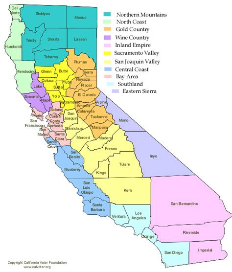 California Map Series California Voter Foundation
