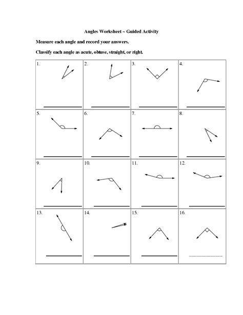 Acute Obtuse And Right Angles Lesson Plan