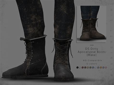 The Sims Resource Ds Dirty Apocalypse Boots Male