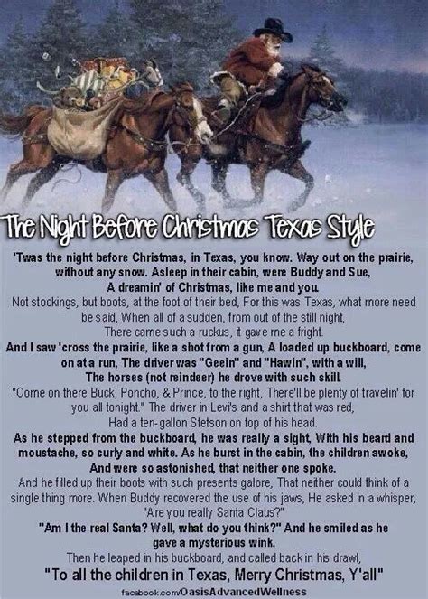Christmas Poem Texas Style Texas Christmas Texas Style Western