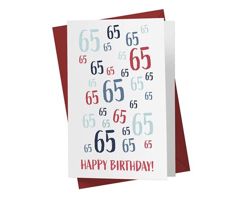 Buy 65th Birthday Card Just A Number 65th Anniversary Card For Brother Sister Dad Mom