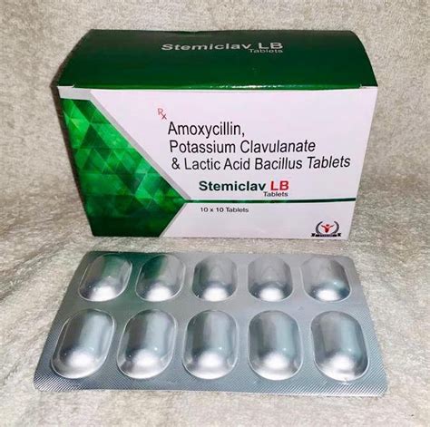 Amoxicillin Trihydrate 500 Mg And Potassium Clavulanic Acid 125 Mg Tablet