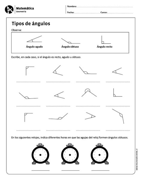 Tipos De ángulos Tipos De Angulos Angulos Matematicas Y Fichas De
