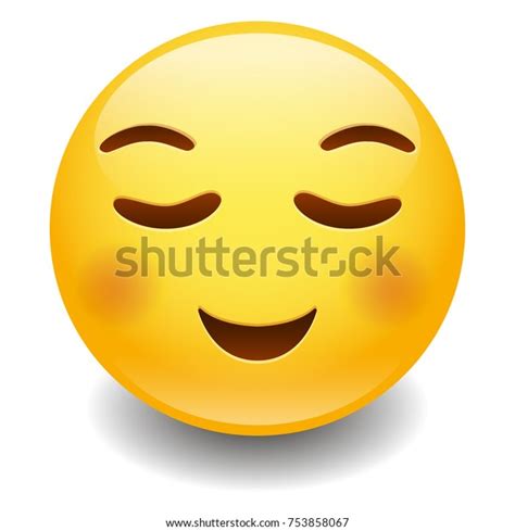 Relieved Expression Emoji Smiley Face Vector Vector Có Sẵn Miễn Phí
