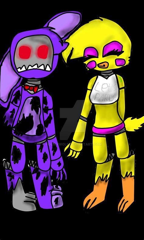 Old Bonnie And Toy Chica By Folwywolf On Deviantart